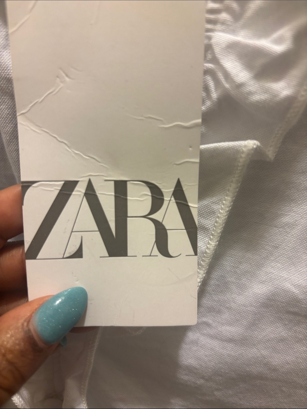 ZARA White Tiered Ruffle Tie Tunic - Picture 4 of 6